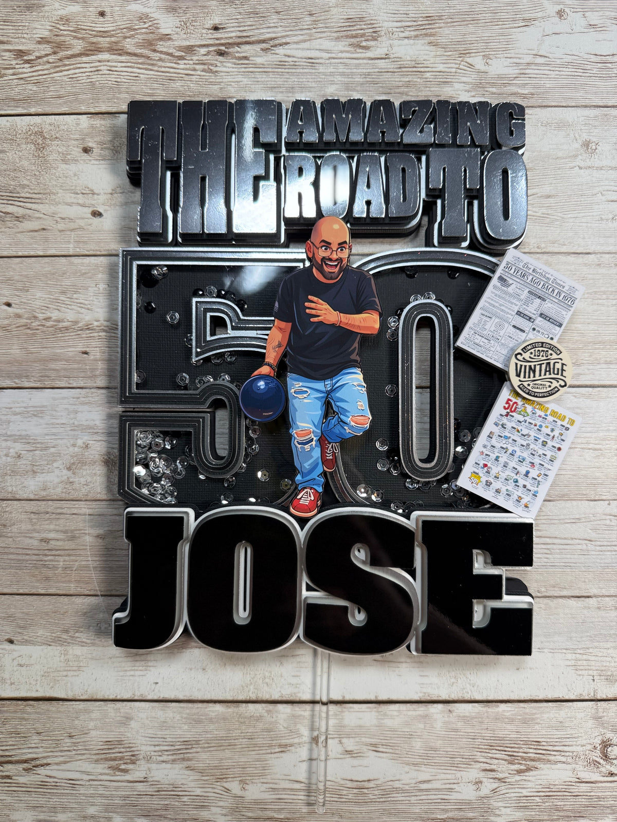 50TH BIRTHDAY CAKE TOPPER