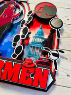 Carmen San Diego cake topper 