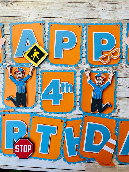 Blippi birthday banner