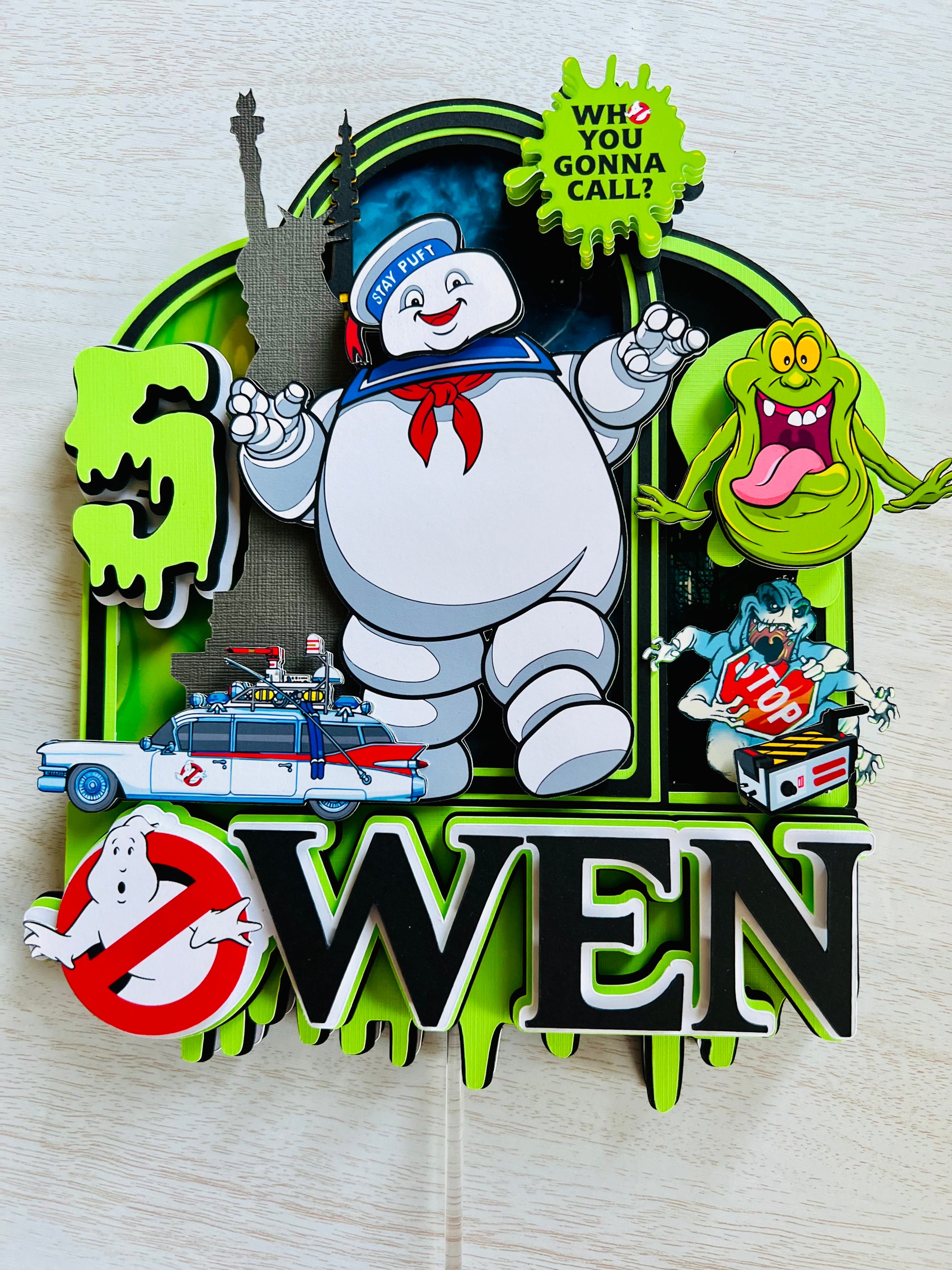 ghostbusters cake topper