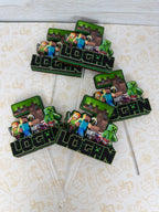 Minecraft cupcake toppers
