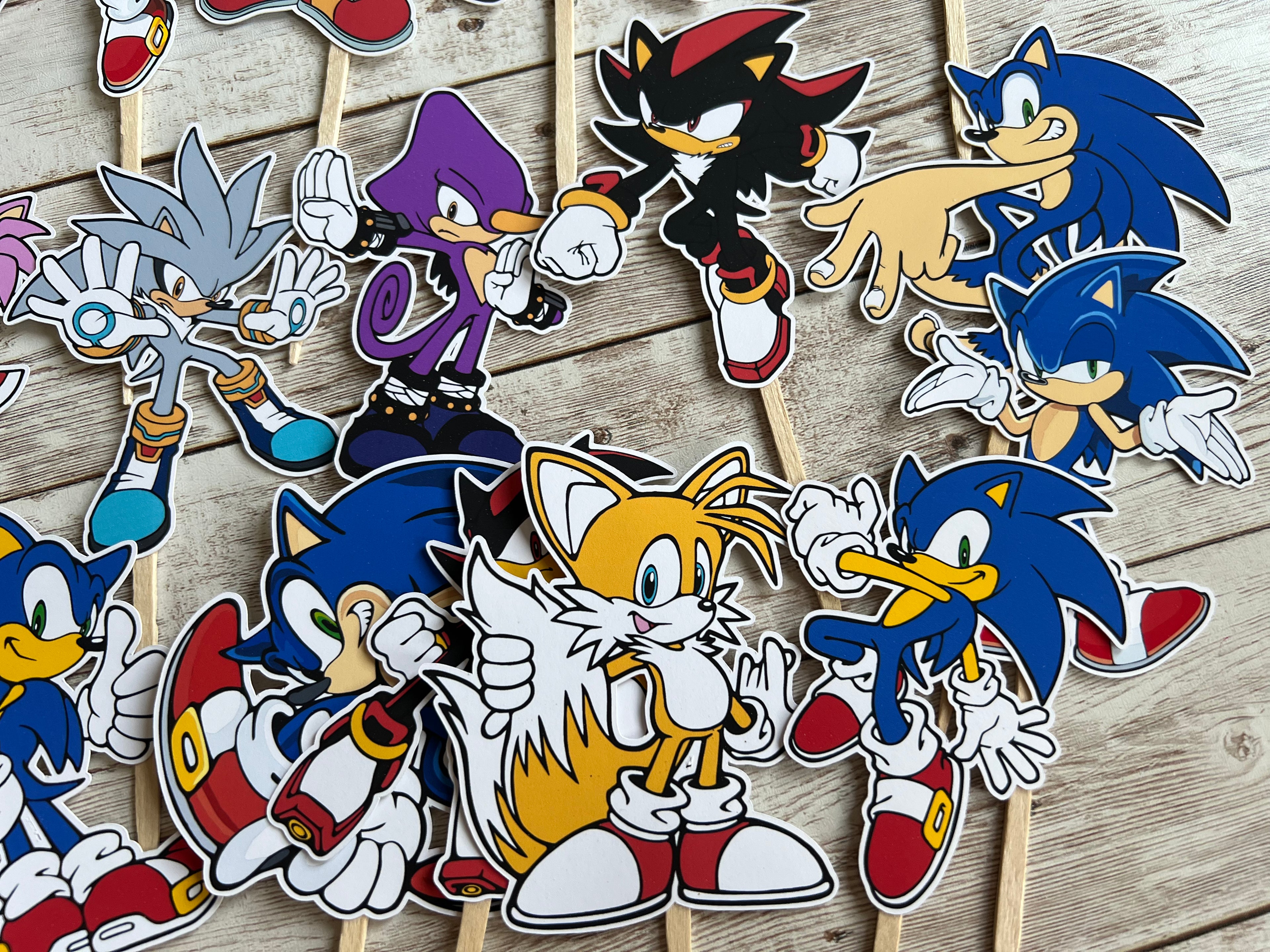 Sonic The Hedgehog Cupcake Toppers