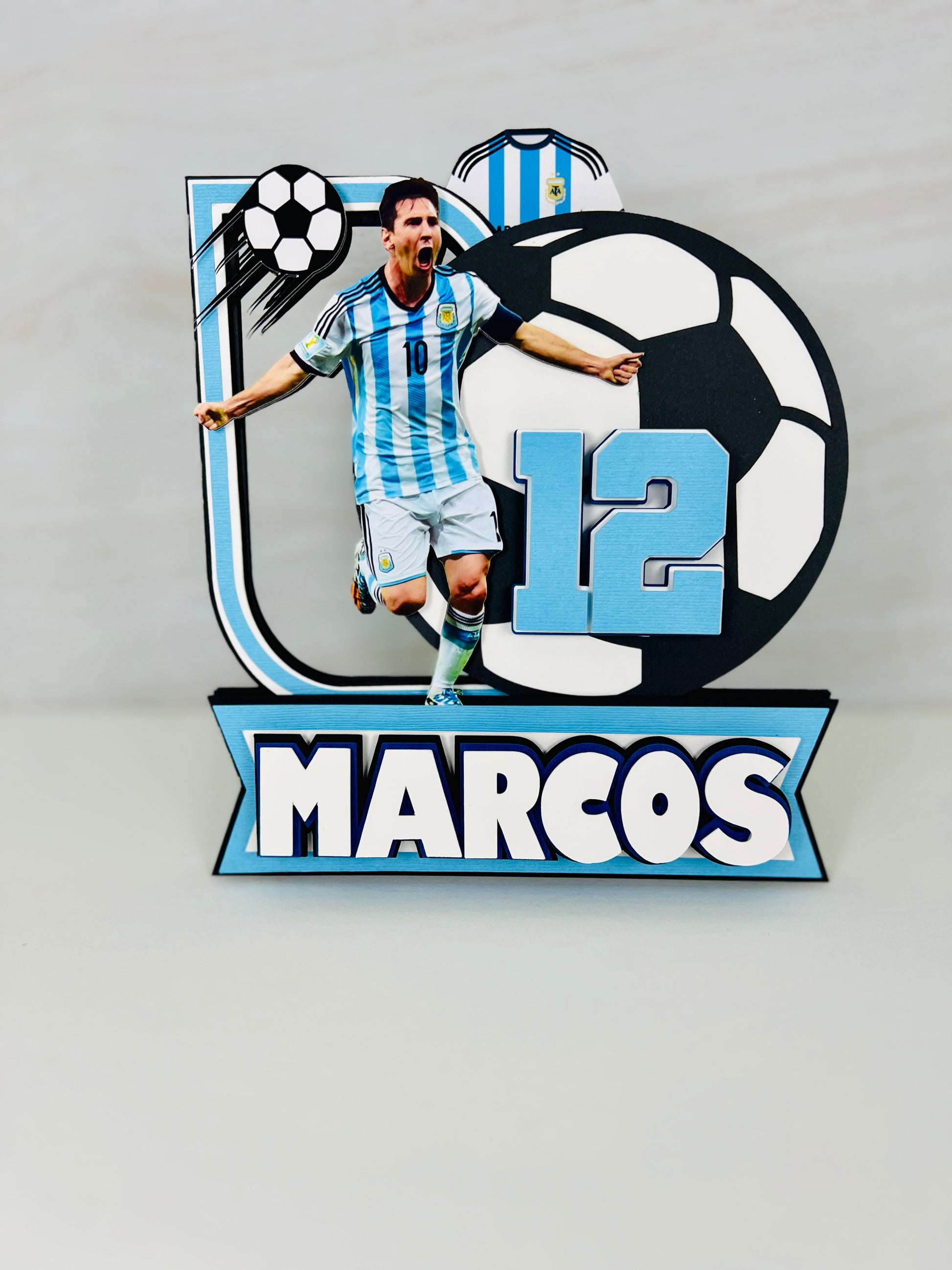 Messi cake topper