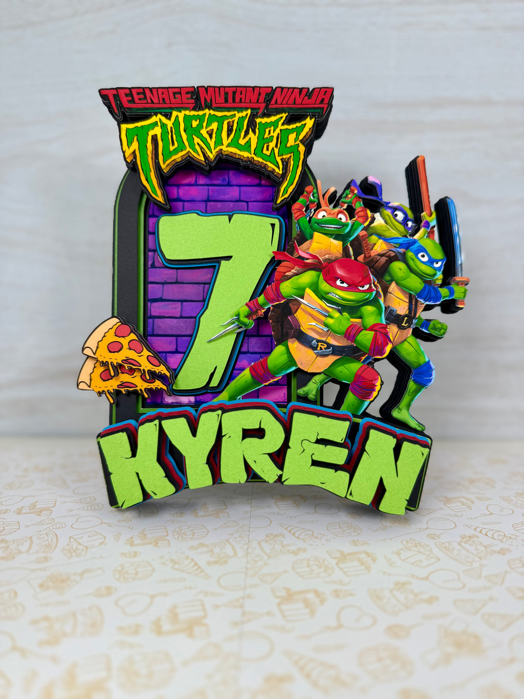 turtle ninja cake topper