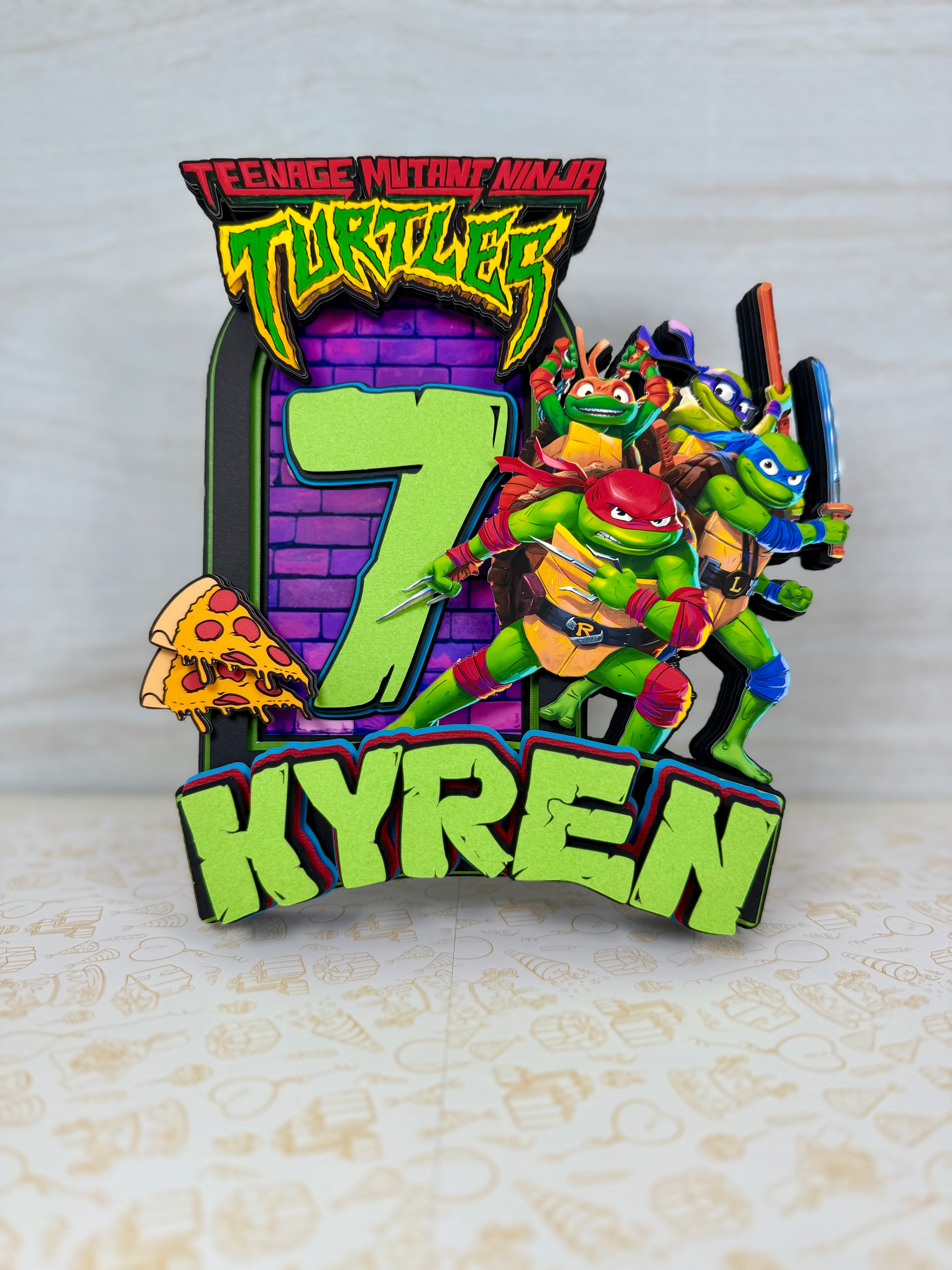 turtle ninja cake topper