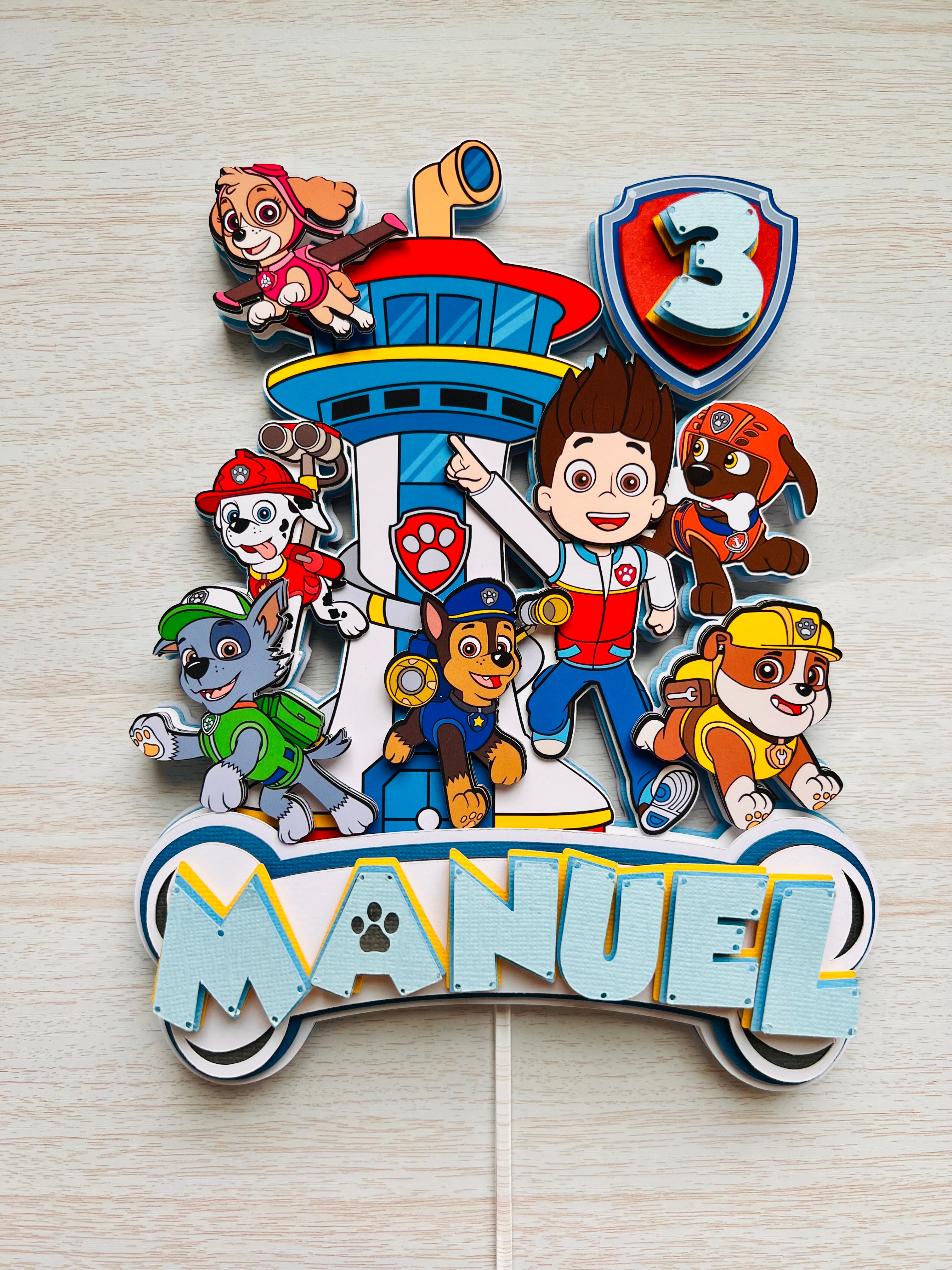 paw patrol cake topper
