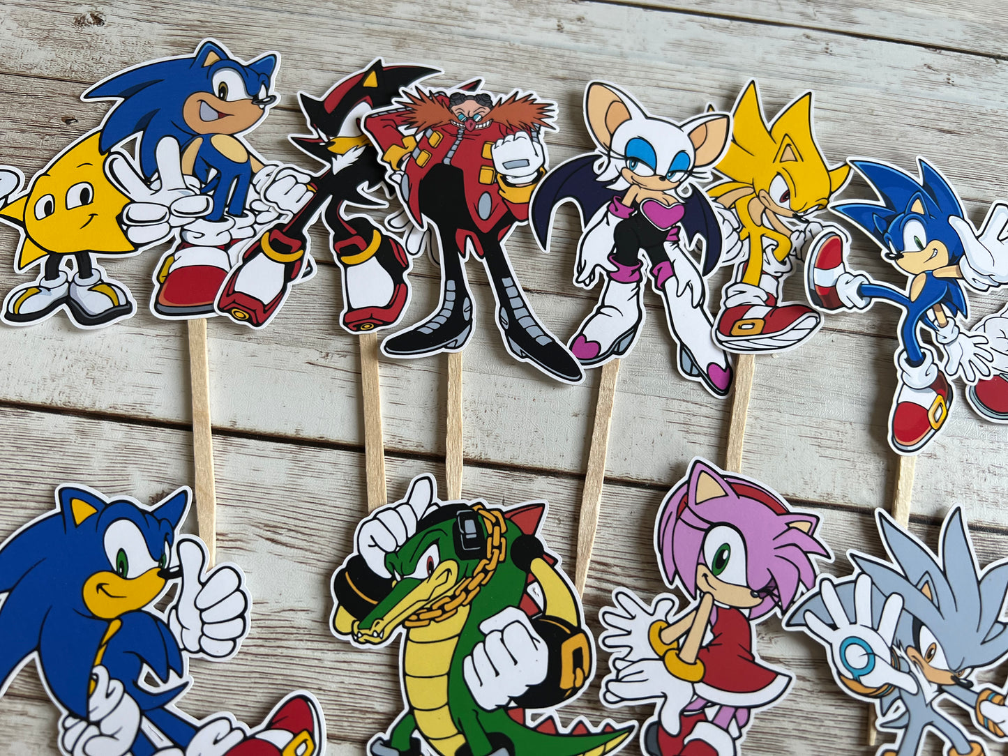 Sonic The Hedgehog Cupcake Toppers