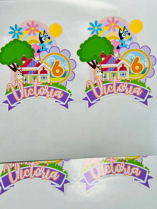 Bluey Personalized Sticker Sheets