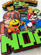 Arcade game cake topper