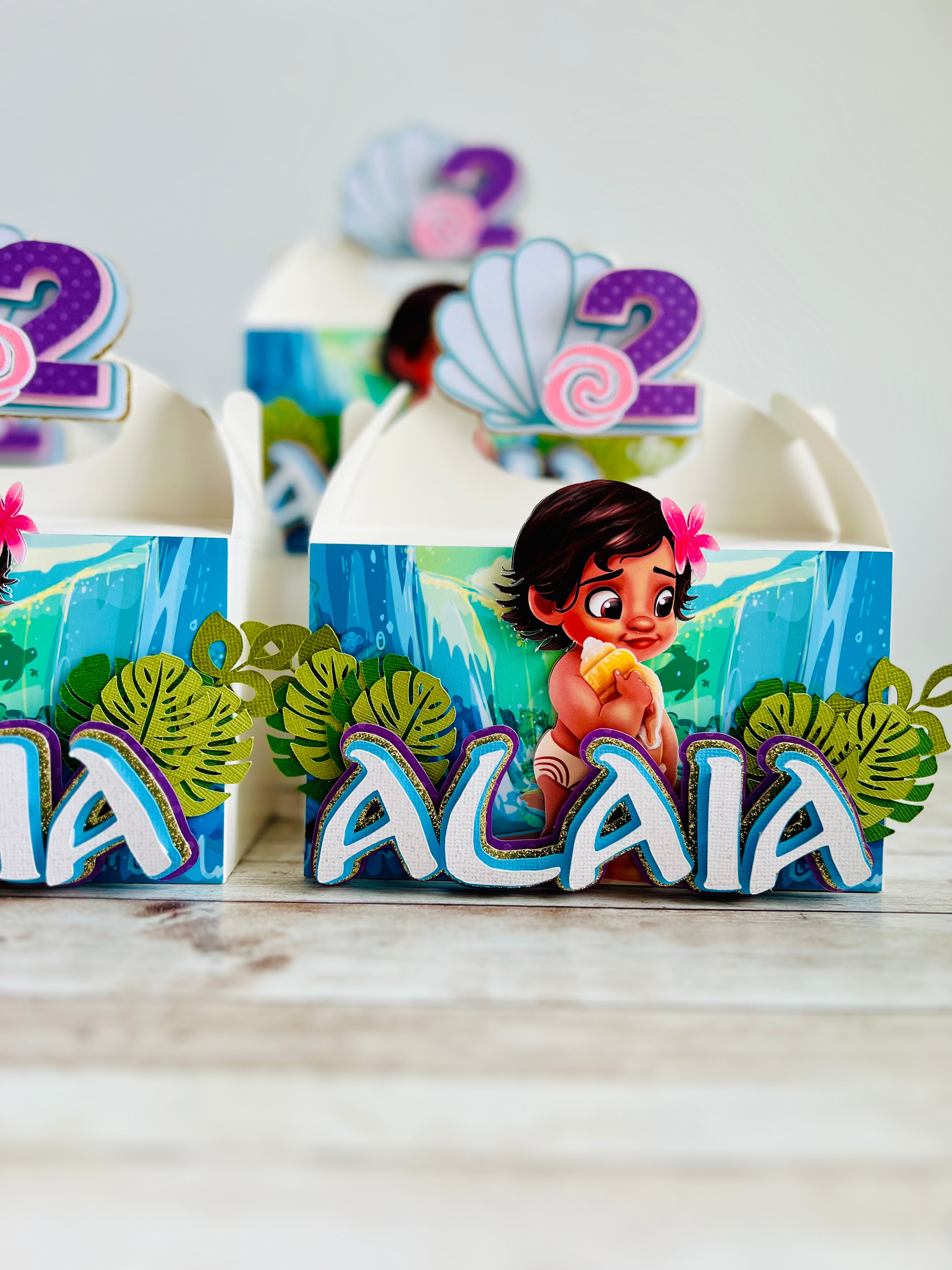 Moana favor boxes