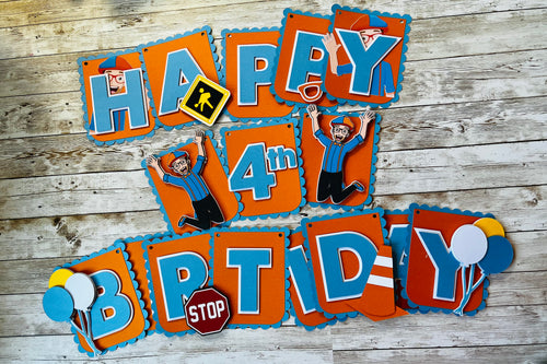 Blippi birthday banner