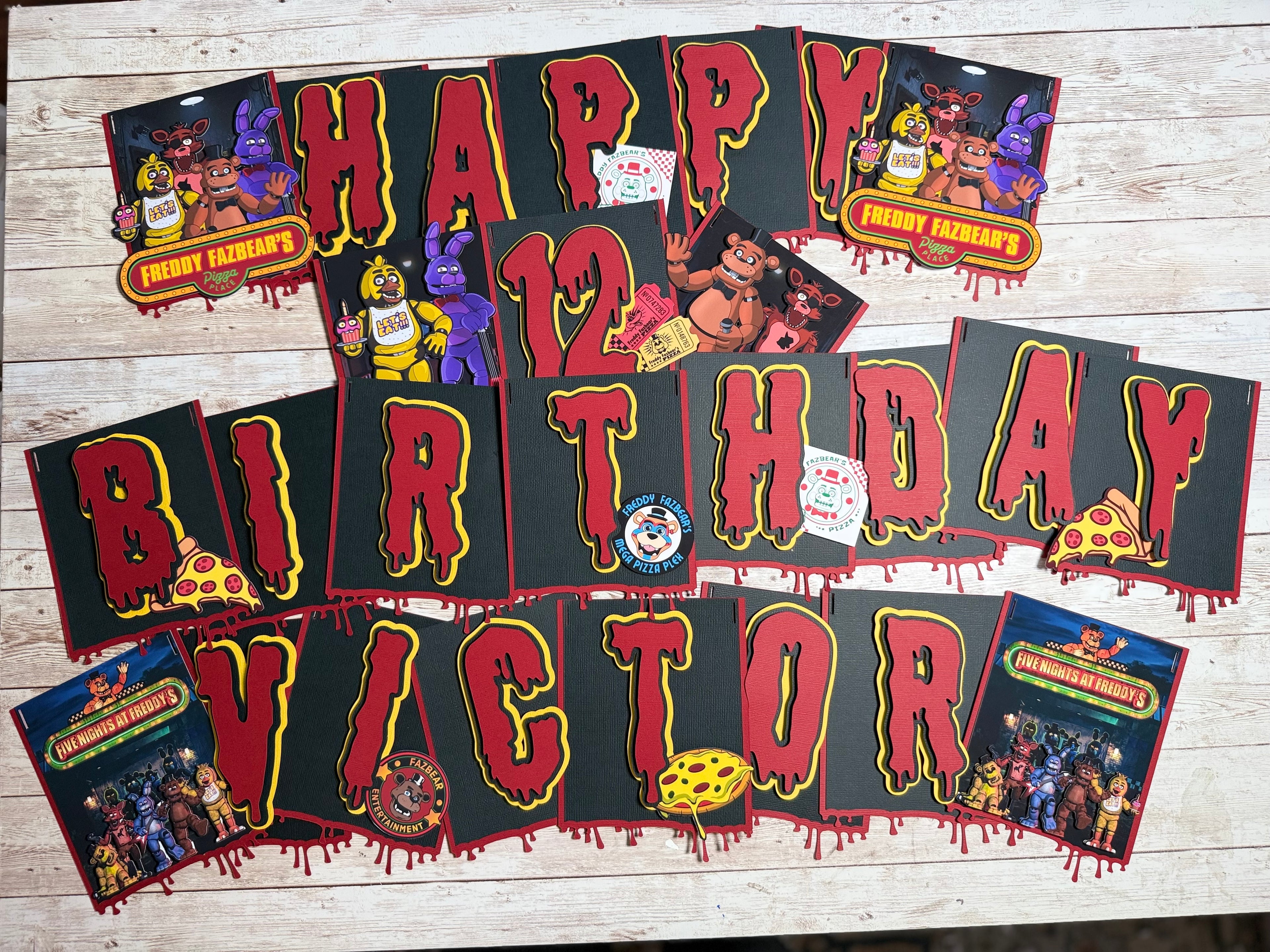 FIVE NIGHTS AT FREDDYS BIRTHDAY BANNER