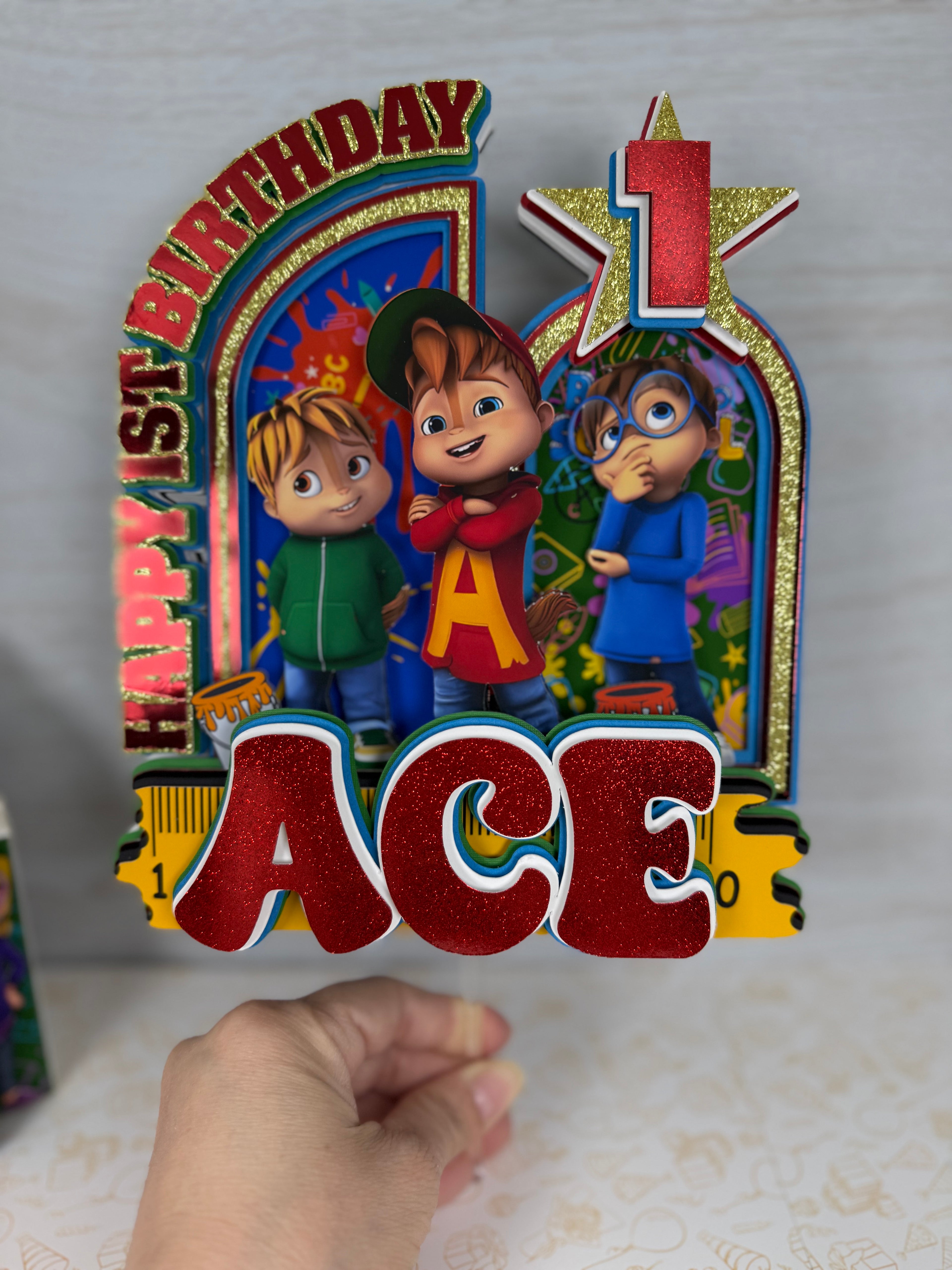 Alvin and the chipmunks cake topper