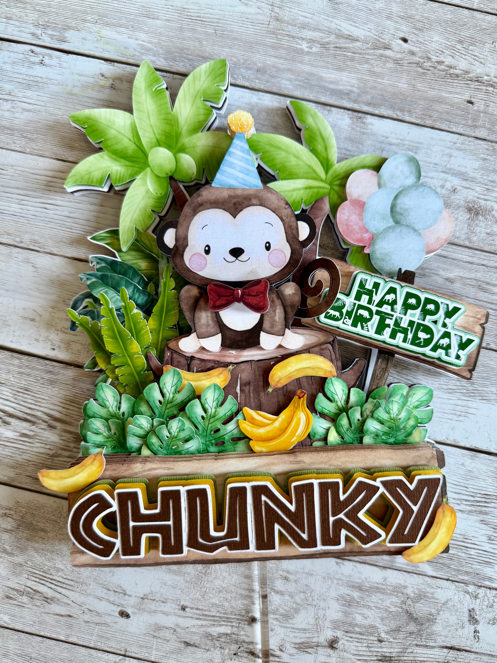 LIttle Monkey Cake topper