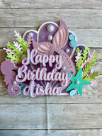 Mermaid cake topper