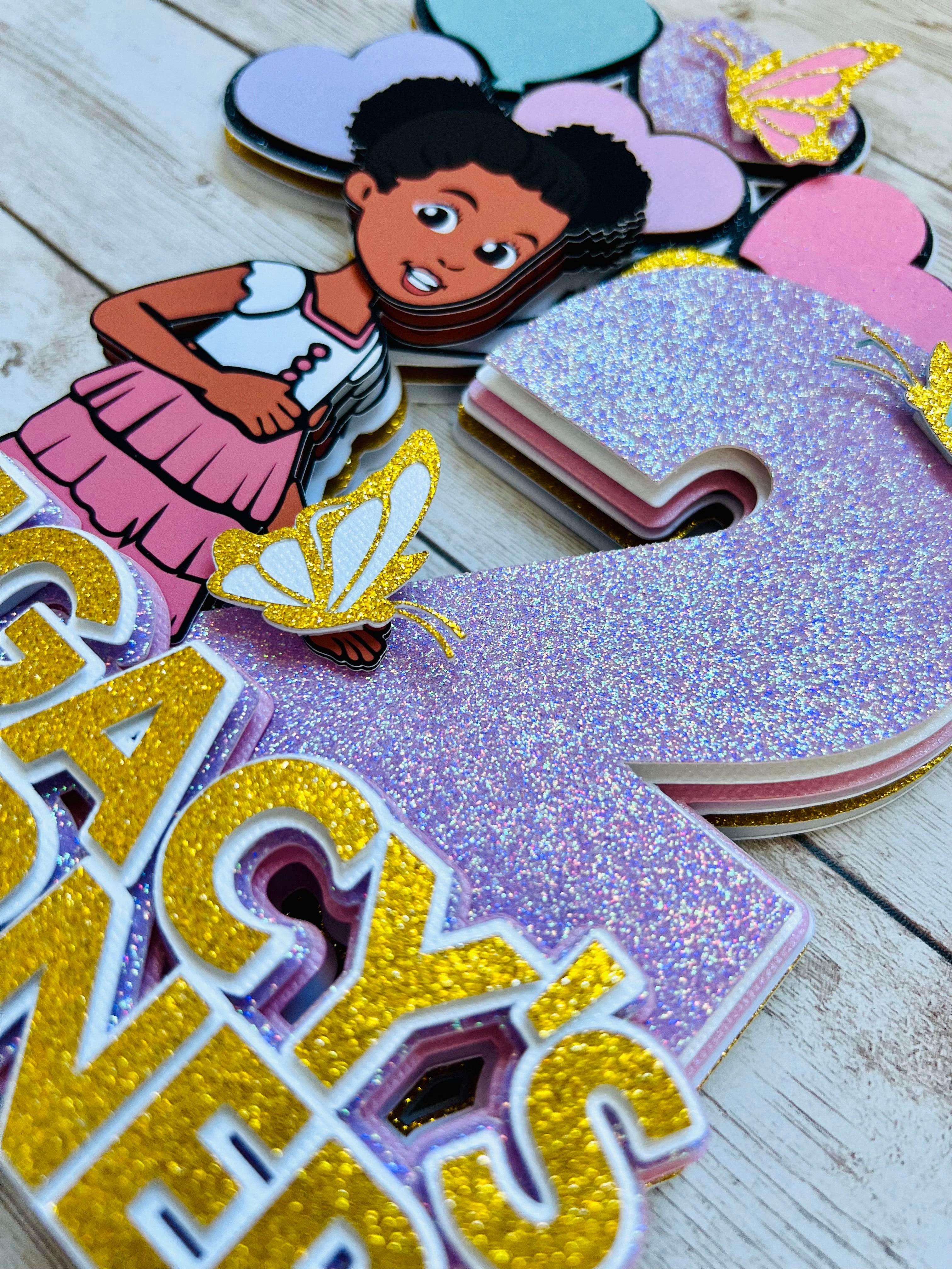 Gracie's corner cake topper