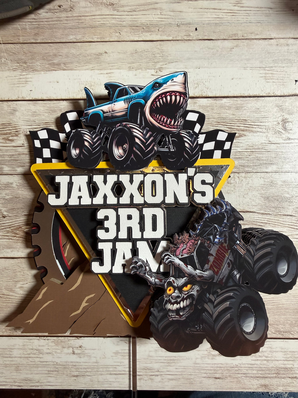 Monster Jam Cake Topper