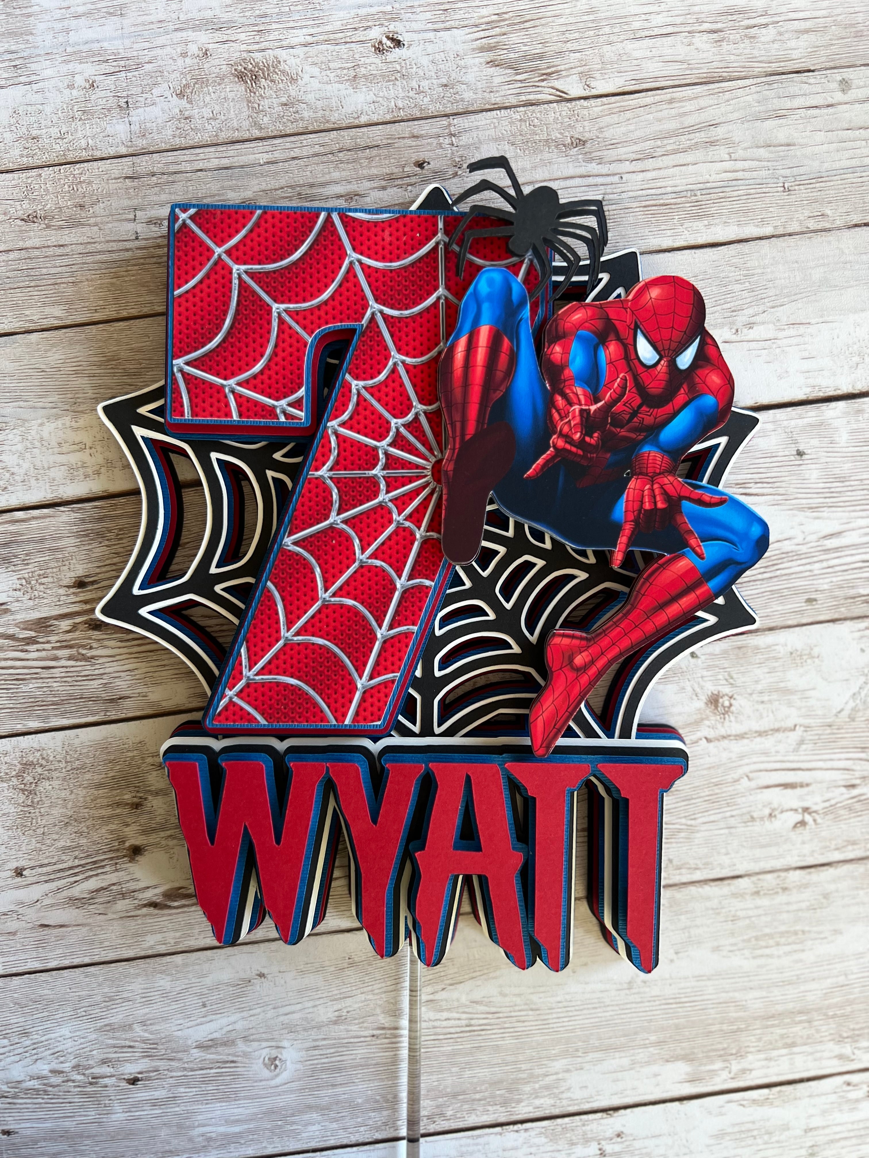 Spiderman cake topper
