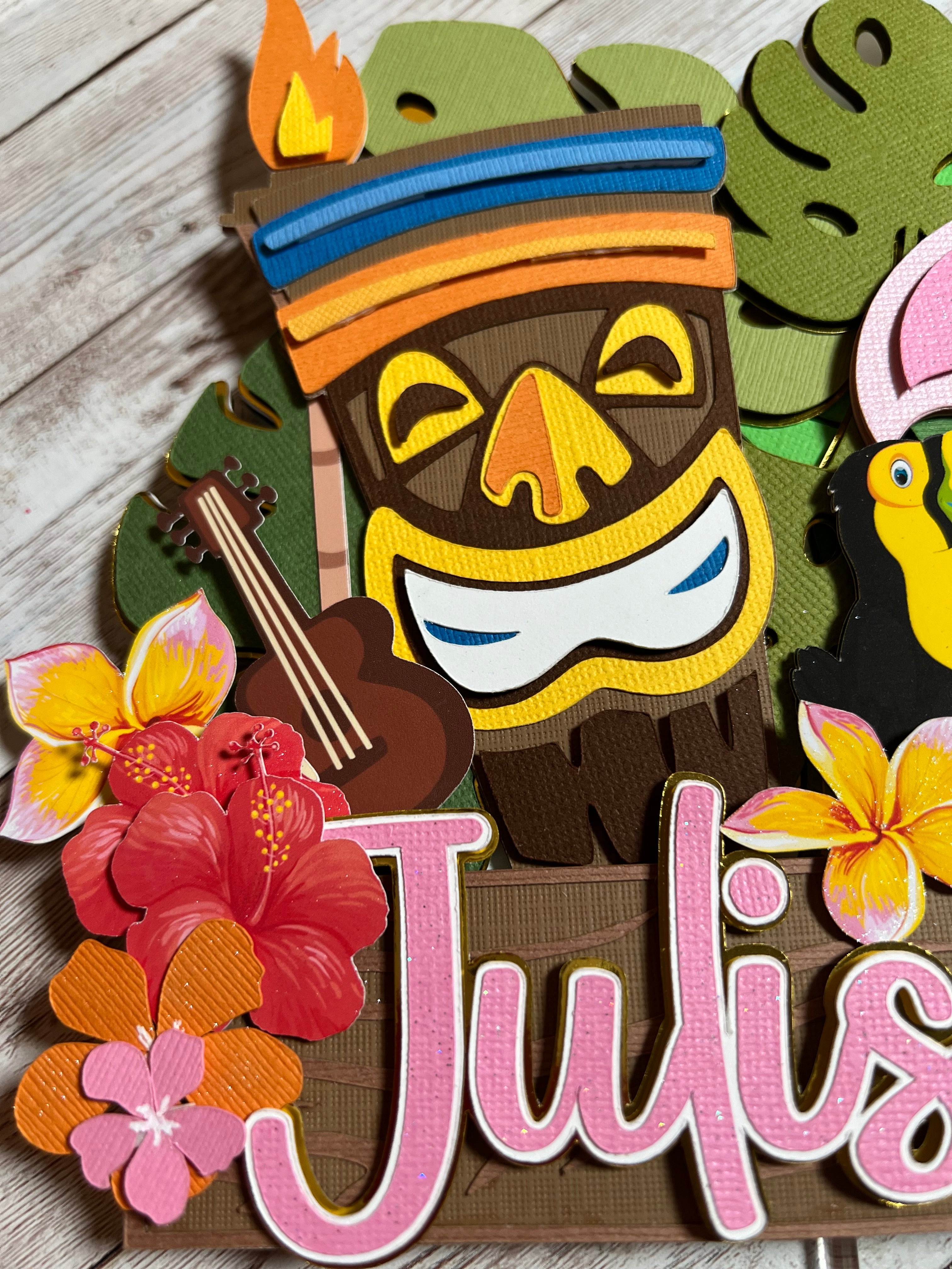 Tropical cake topper