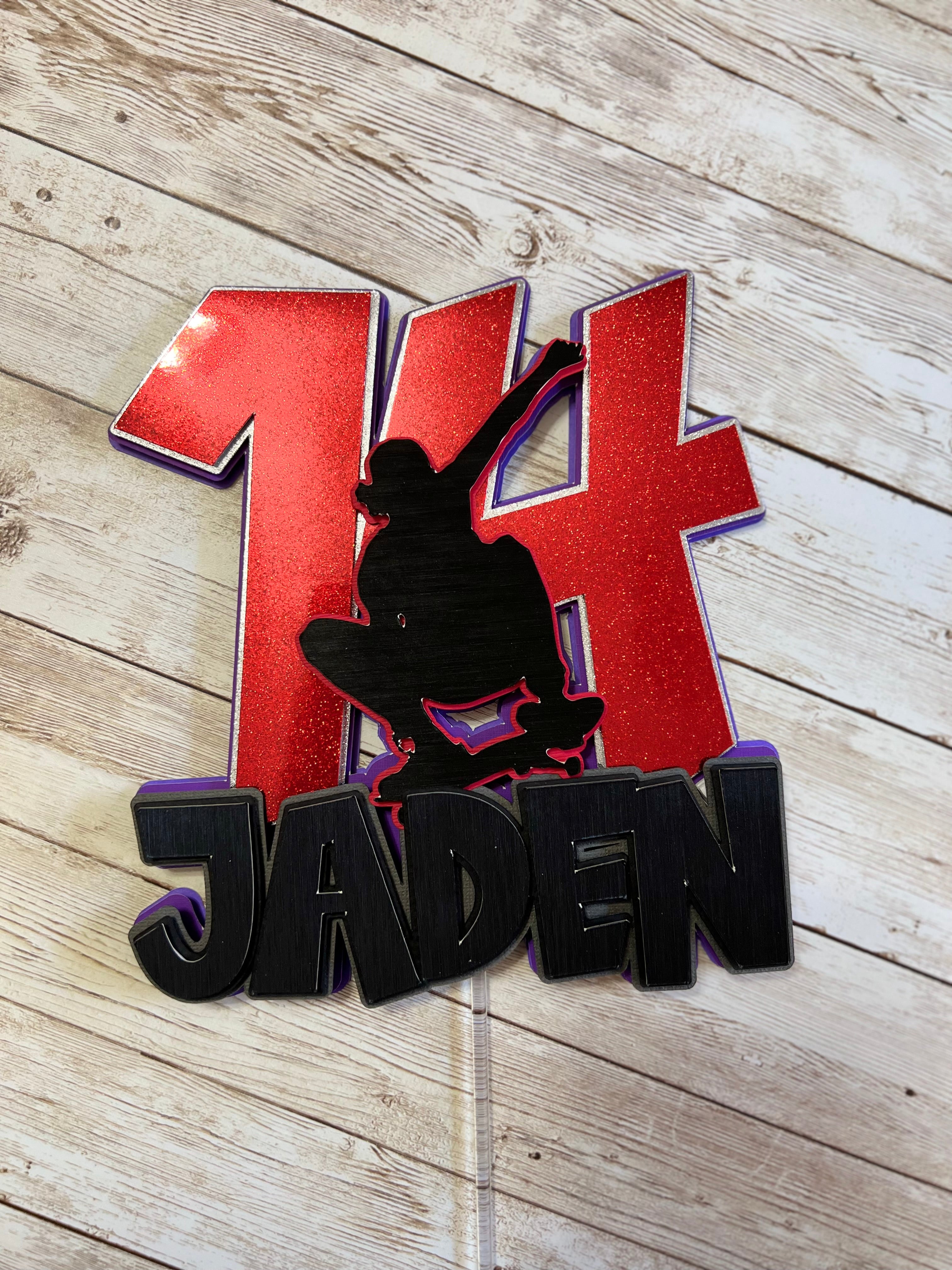 skateboard cake topper
