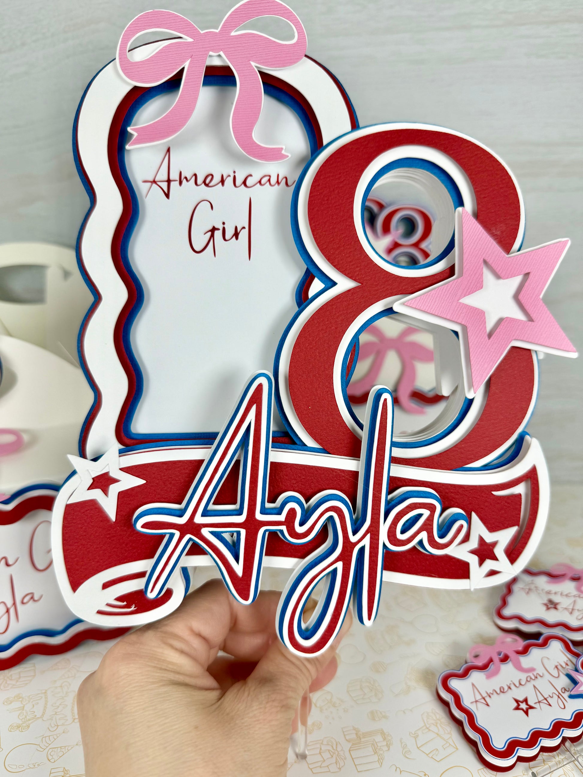 American Girl cake topper