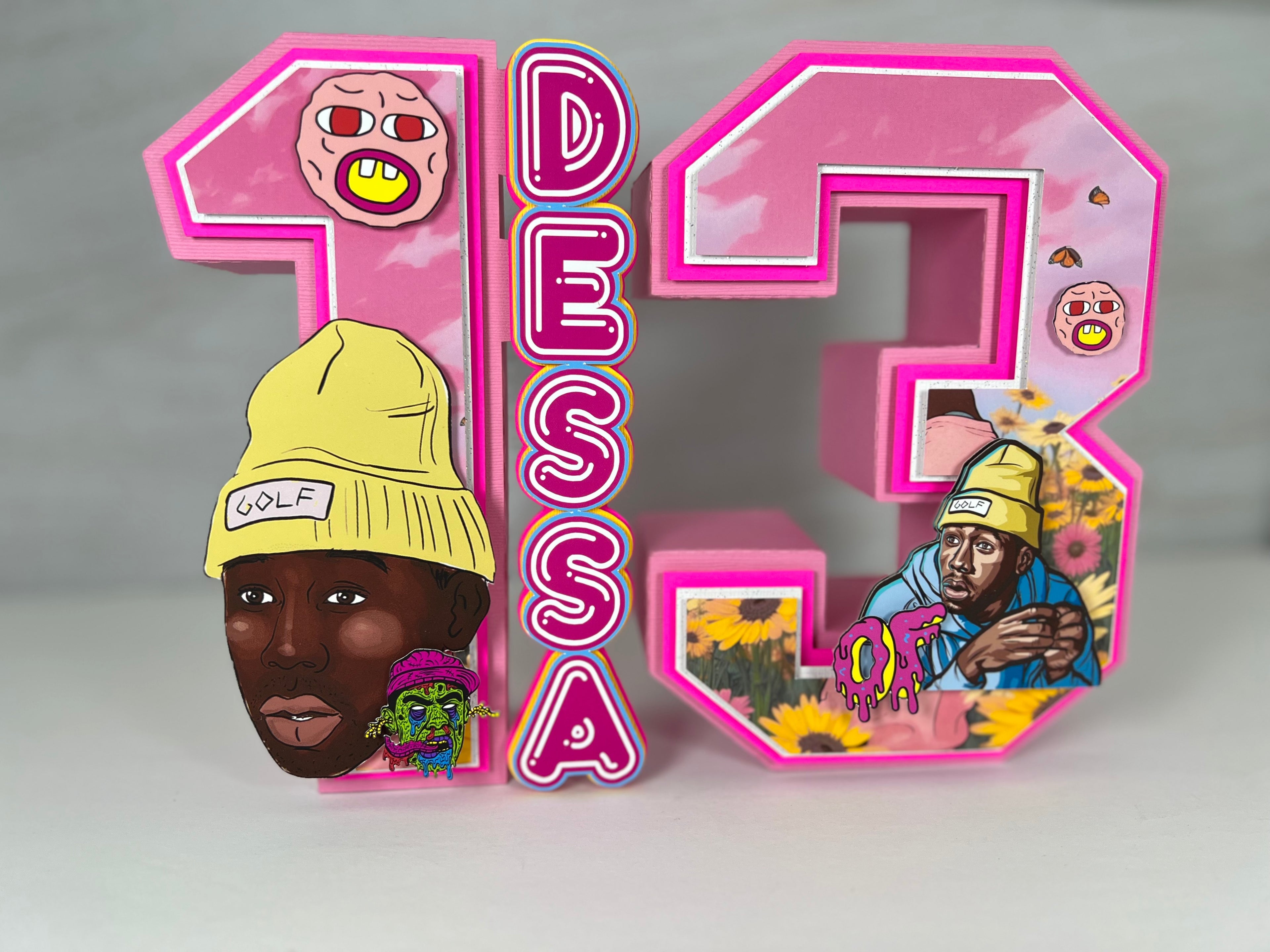 Tyler the creator 3D numbers each number