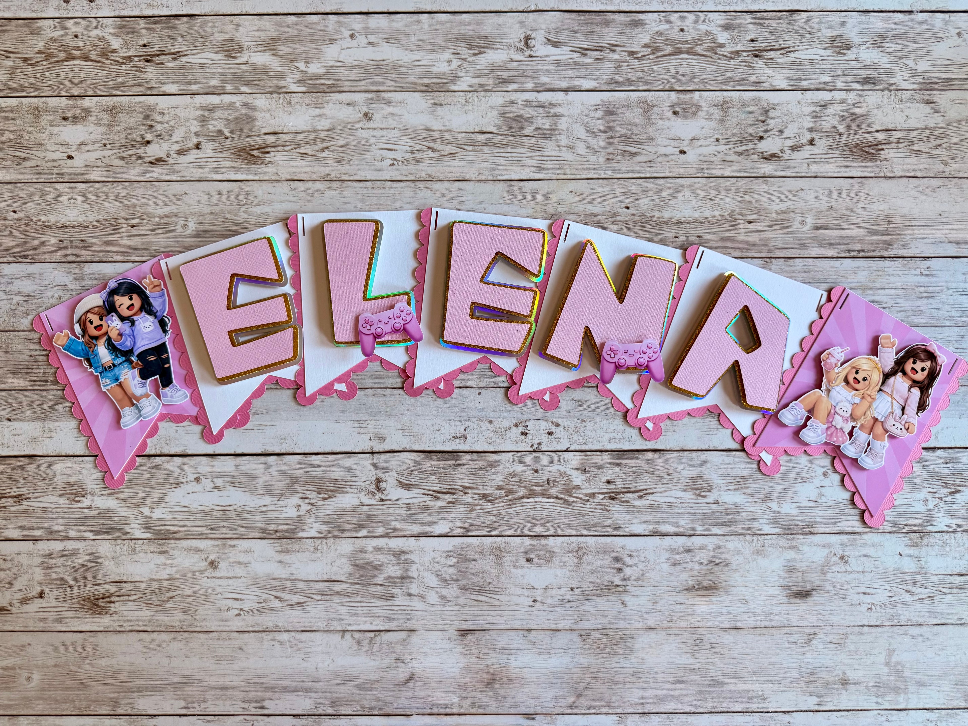 PINK ROBLOX BIRTHDAY BANNER