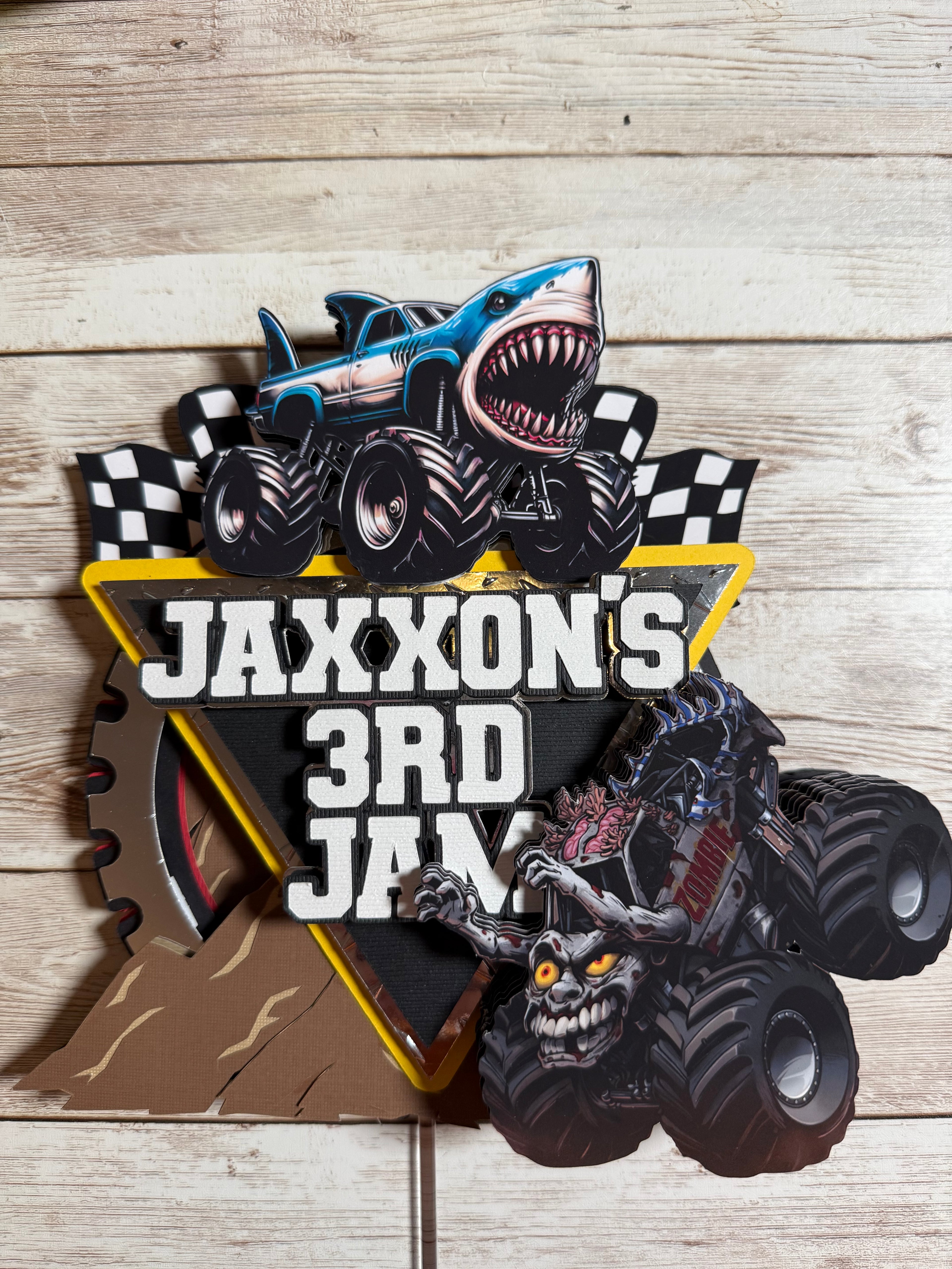 Monster Jam Cake Topper