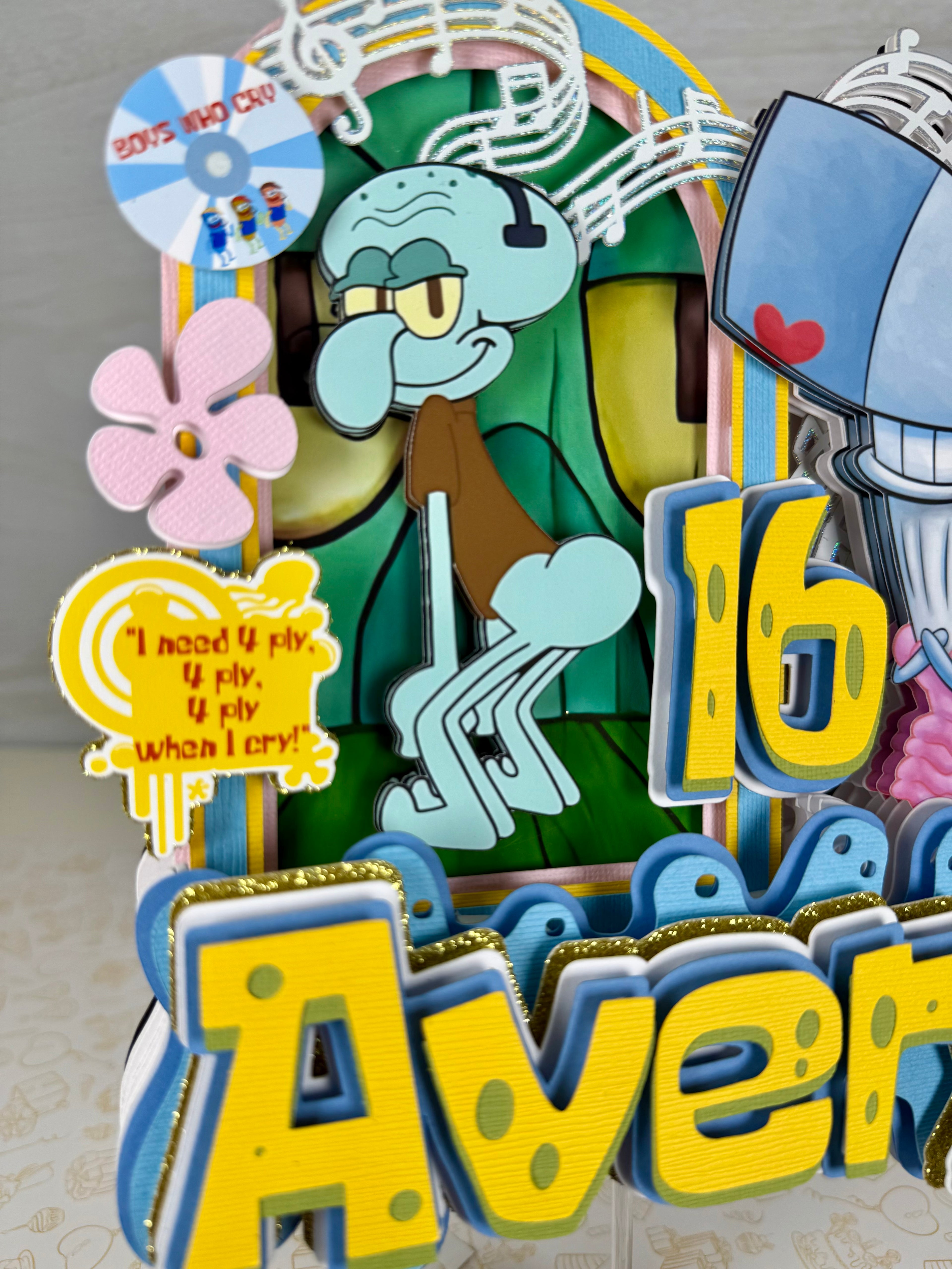 Boys who cry cake topper