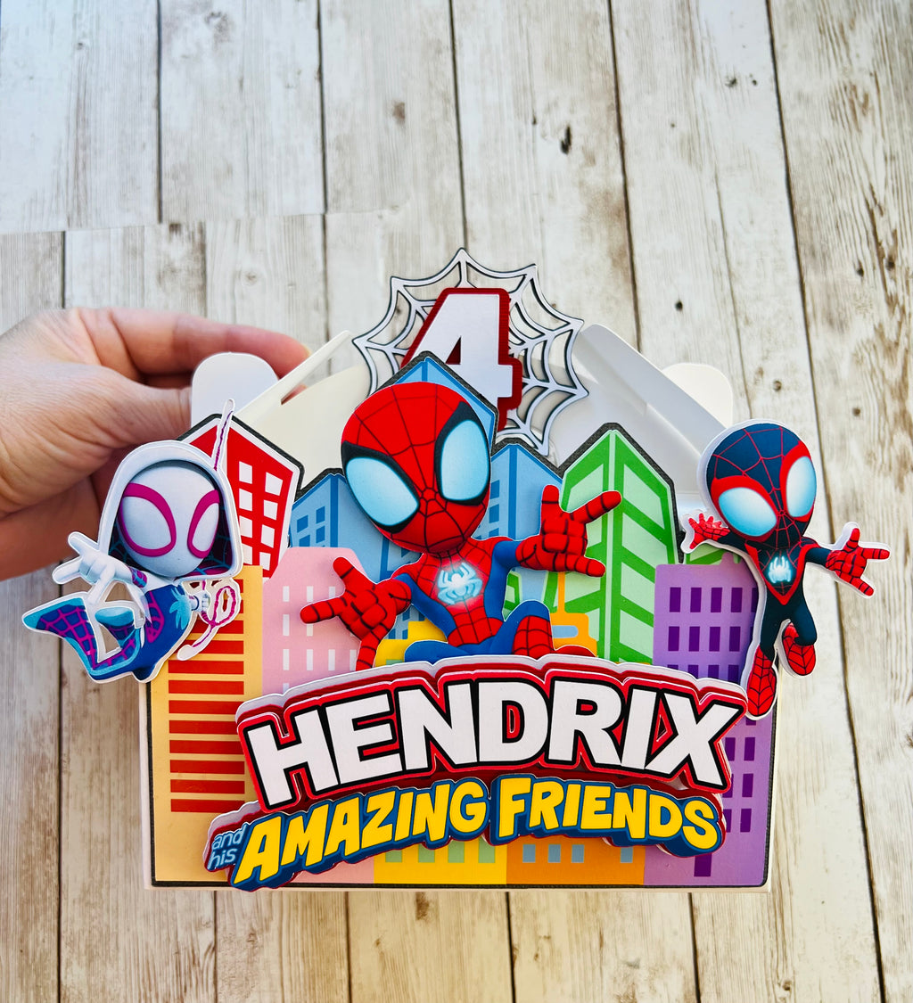 spiderman favor boxes