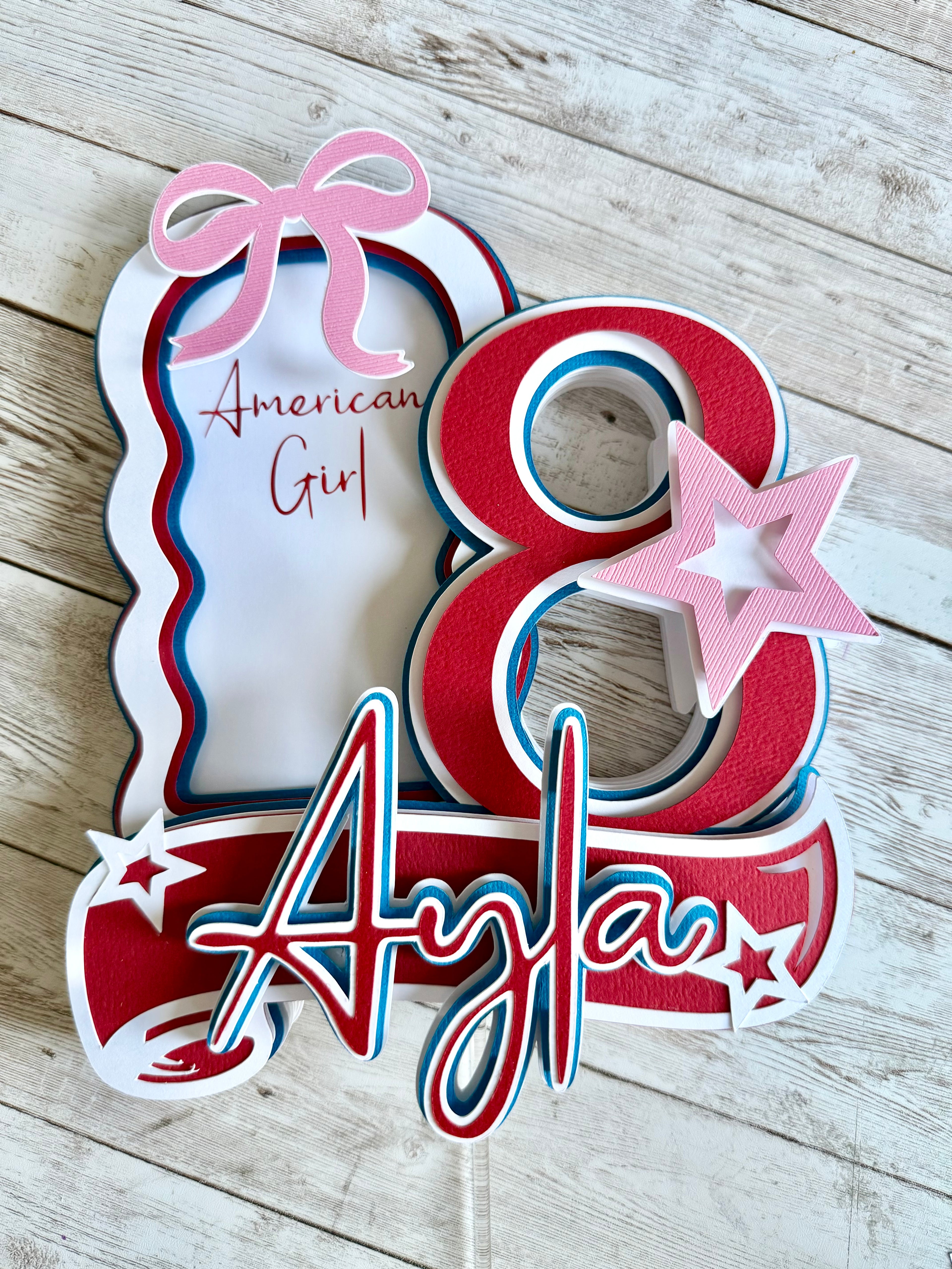 American Girl Cake Topper