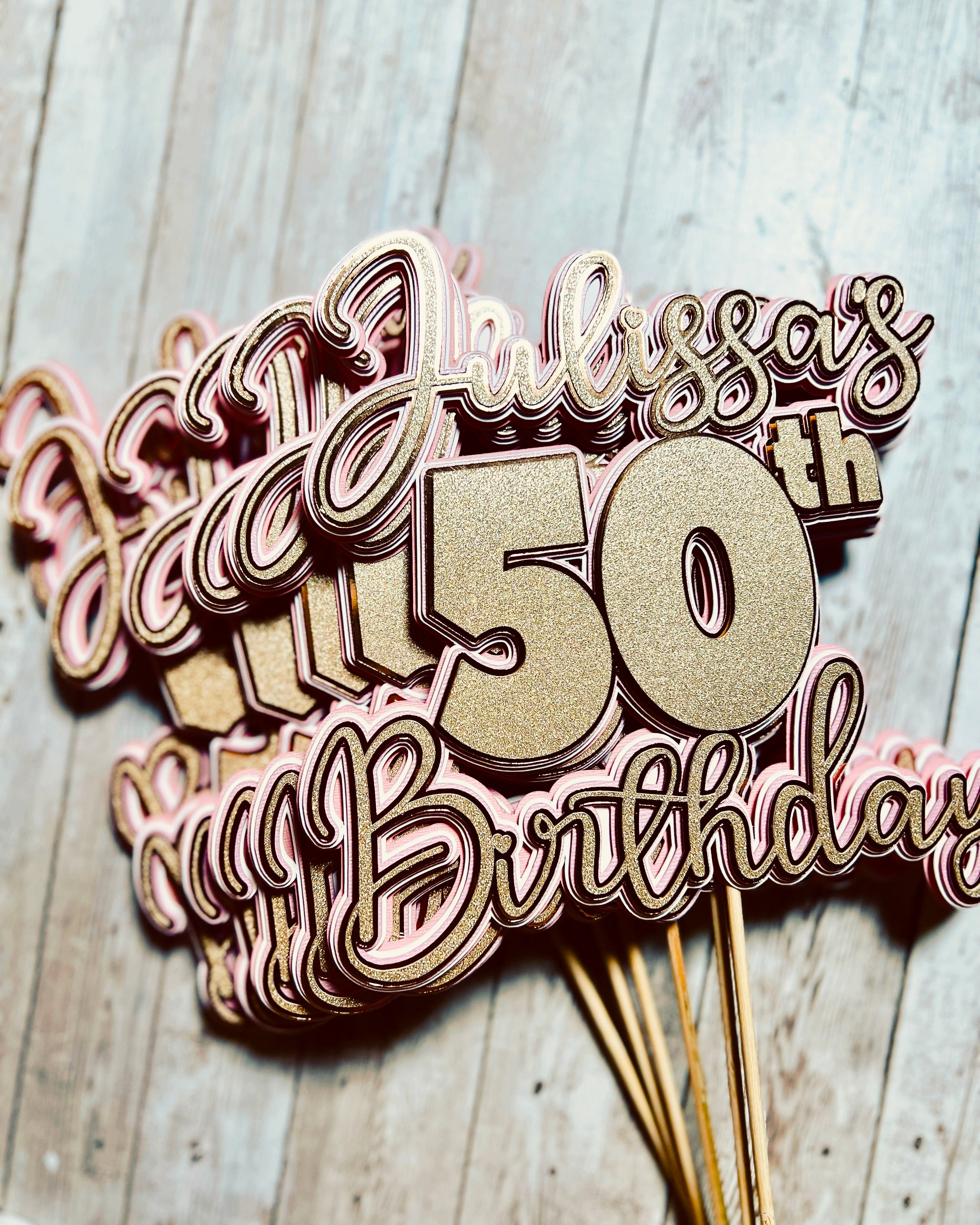 50th birthday centerpieces