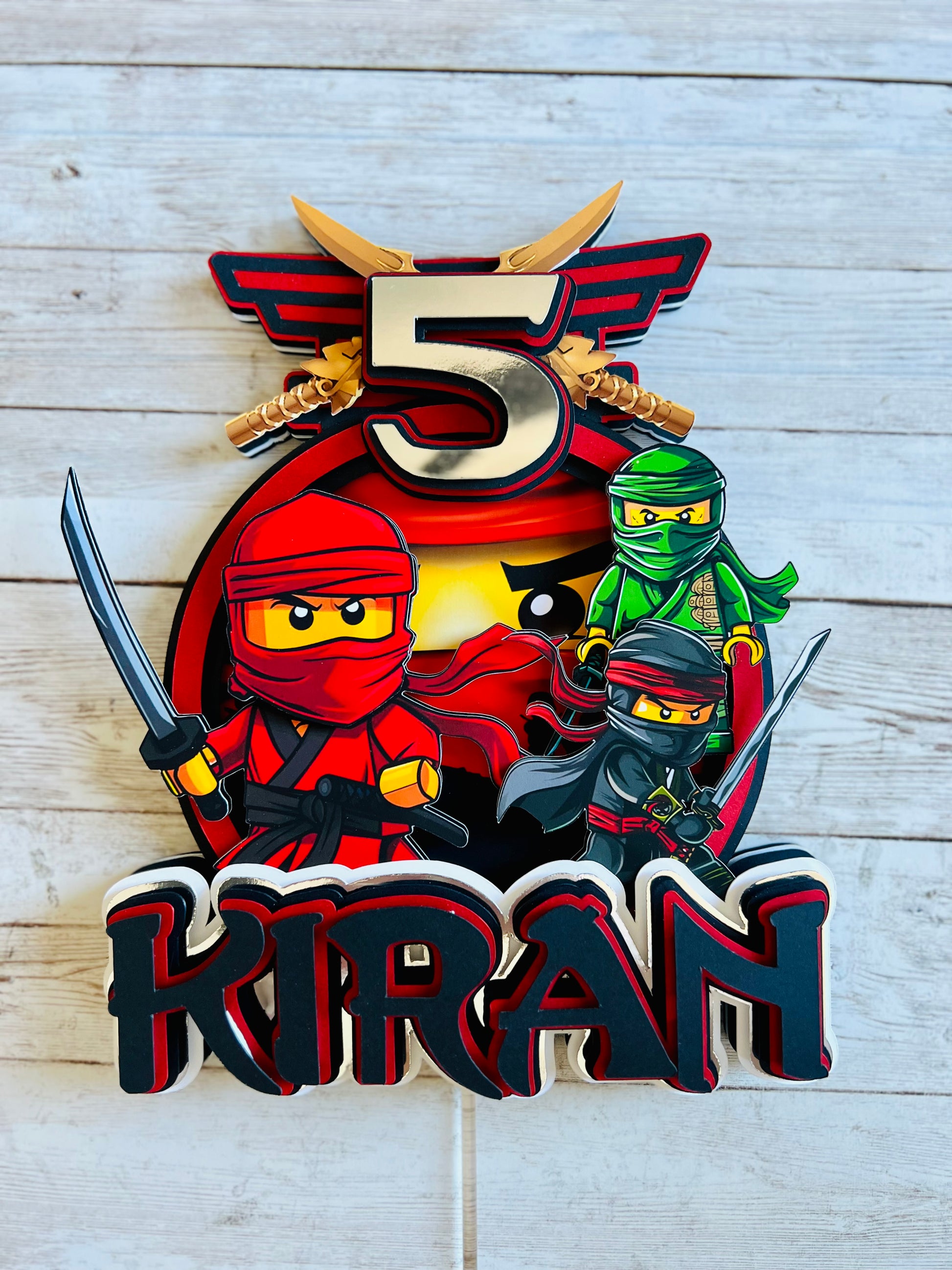 Ninja cake topper 