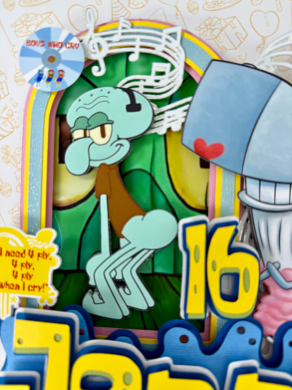 BOYS WHO CRY CAKE TOPPER