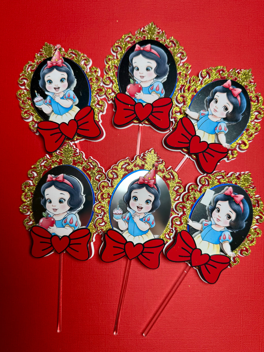 Snow White Cupcake Toppers