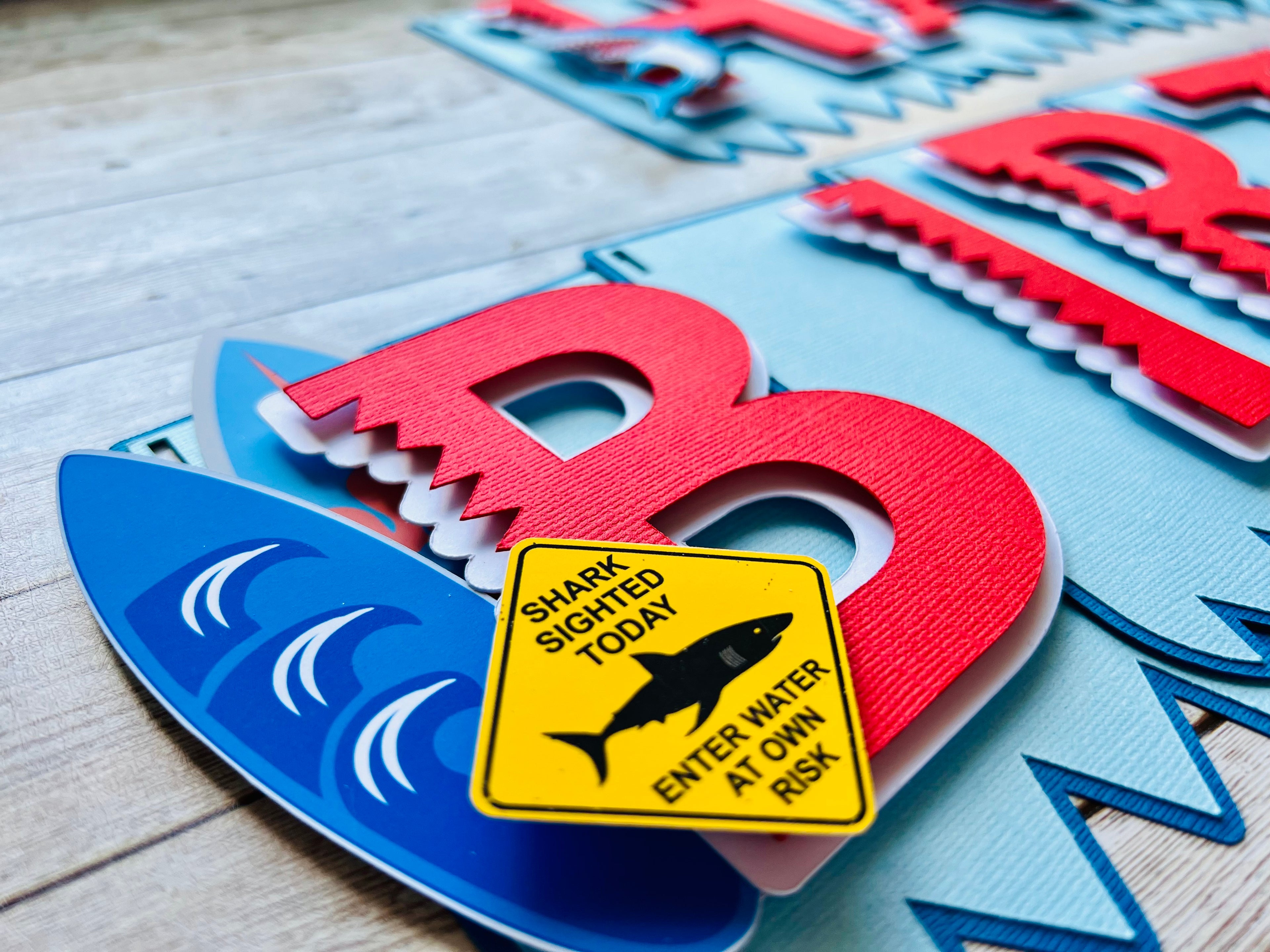 Shark Birthday Banner