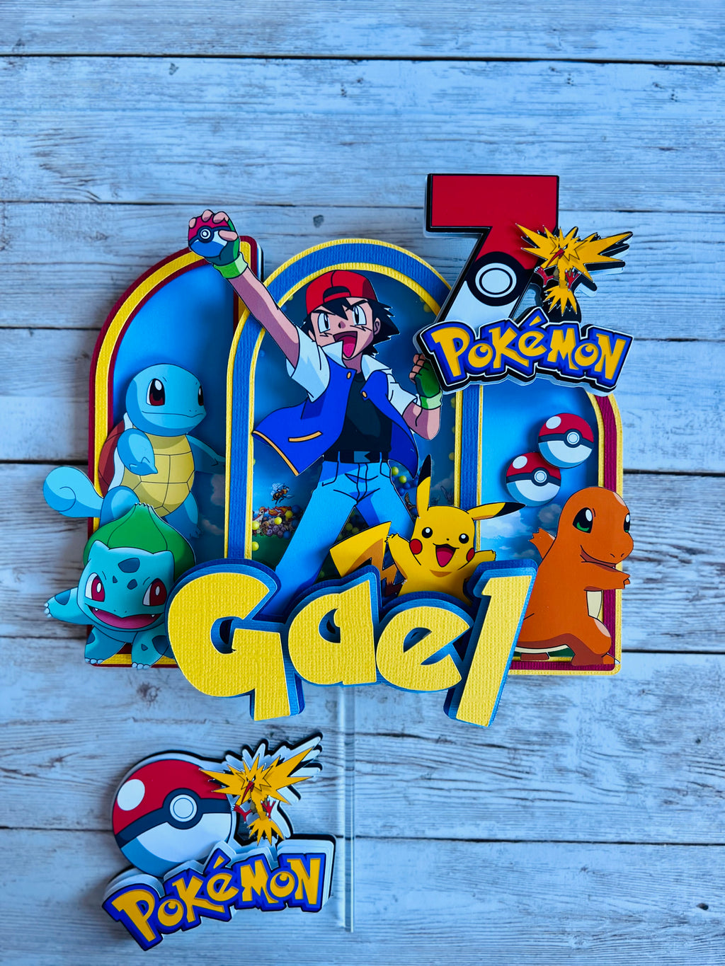 Pokemon cake topper 