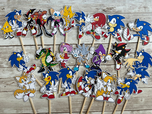 Sonic The Hedgehog Cupcake Toppers