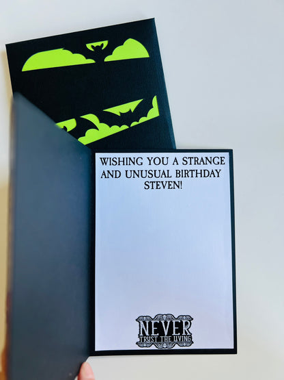 Beetlejuice Birthday Card