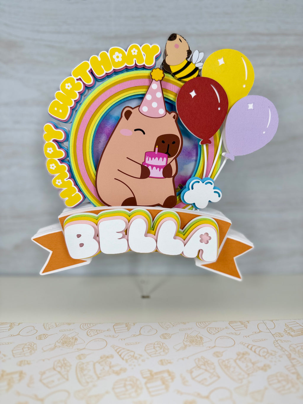 capybara cake topper