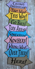 Wonderland Arrow Signs
