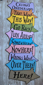 Wonderland Arrow Signs