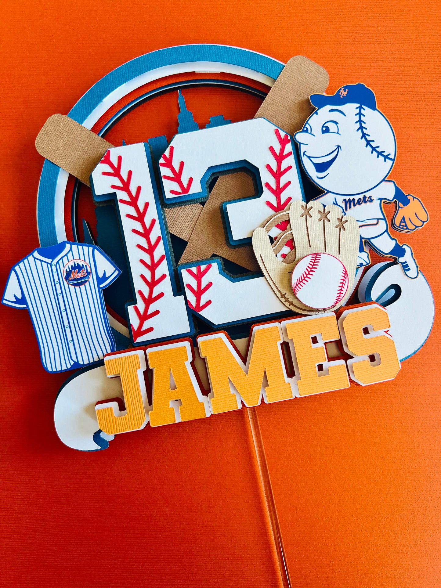 Mets cake topper