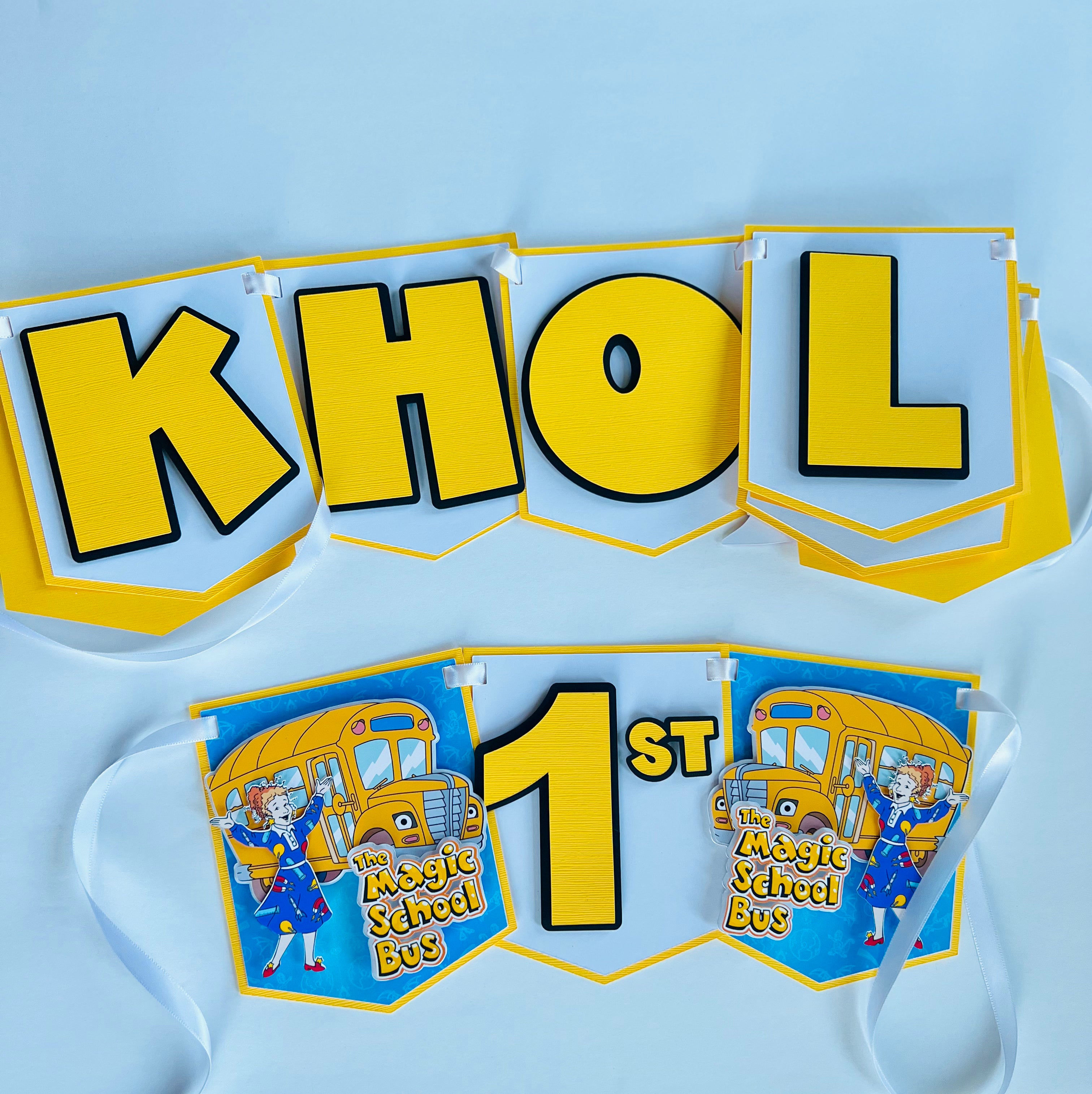 Magic School Bus Birthday Banner