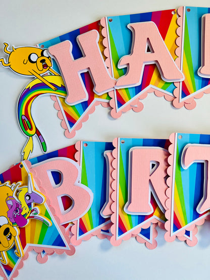 Adventure Time Birthday Banner 