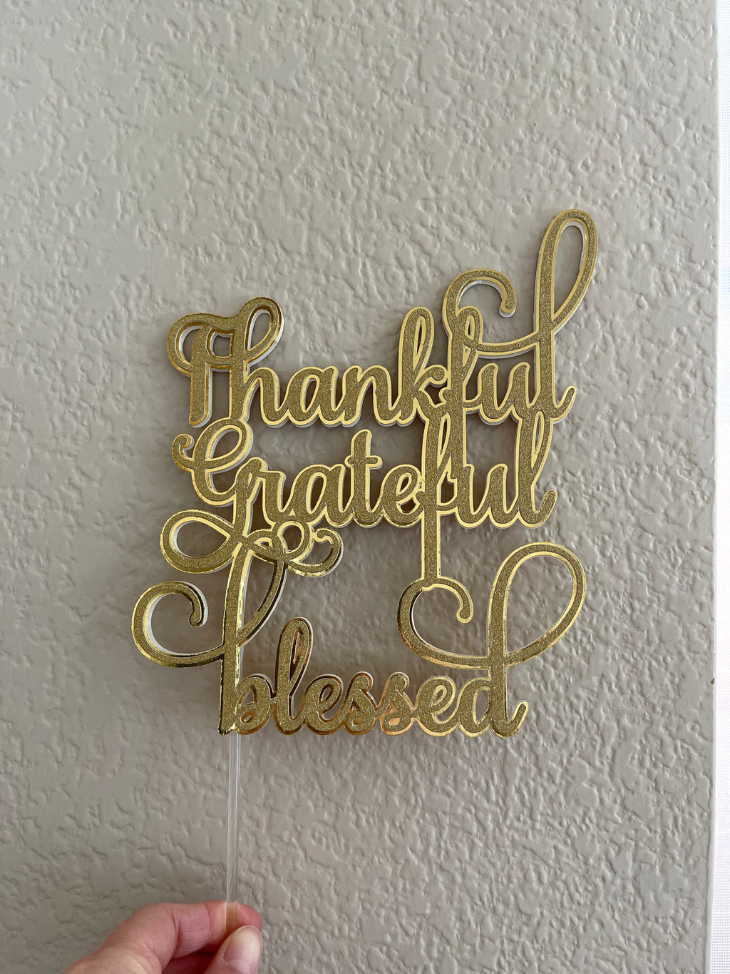thankful cake topper