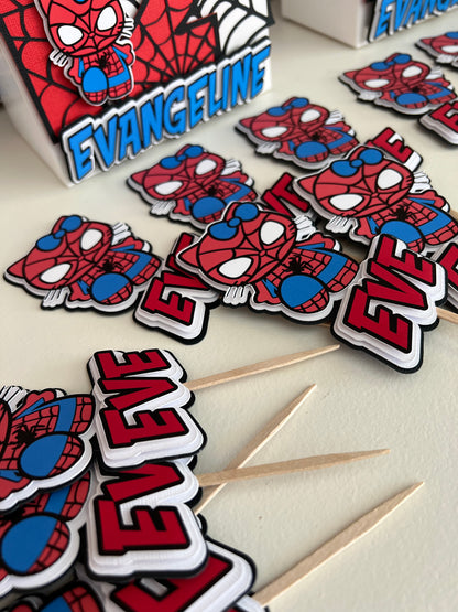 spider-man cupcake toppers