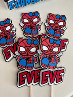 Spiderman cupcake toppers