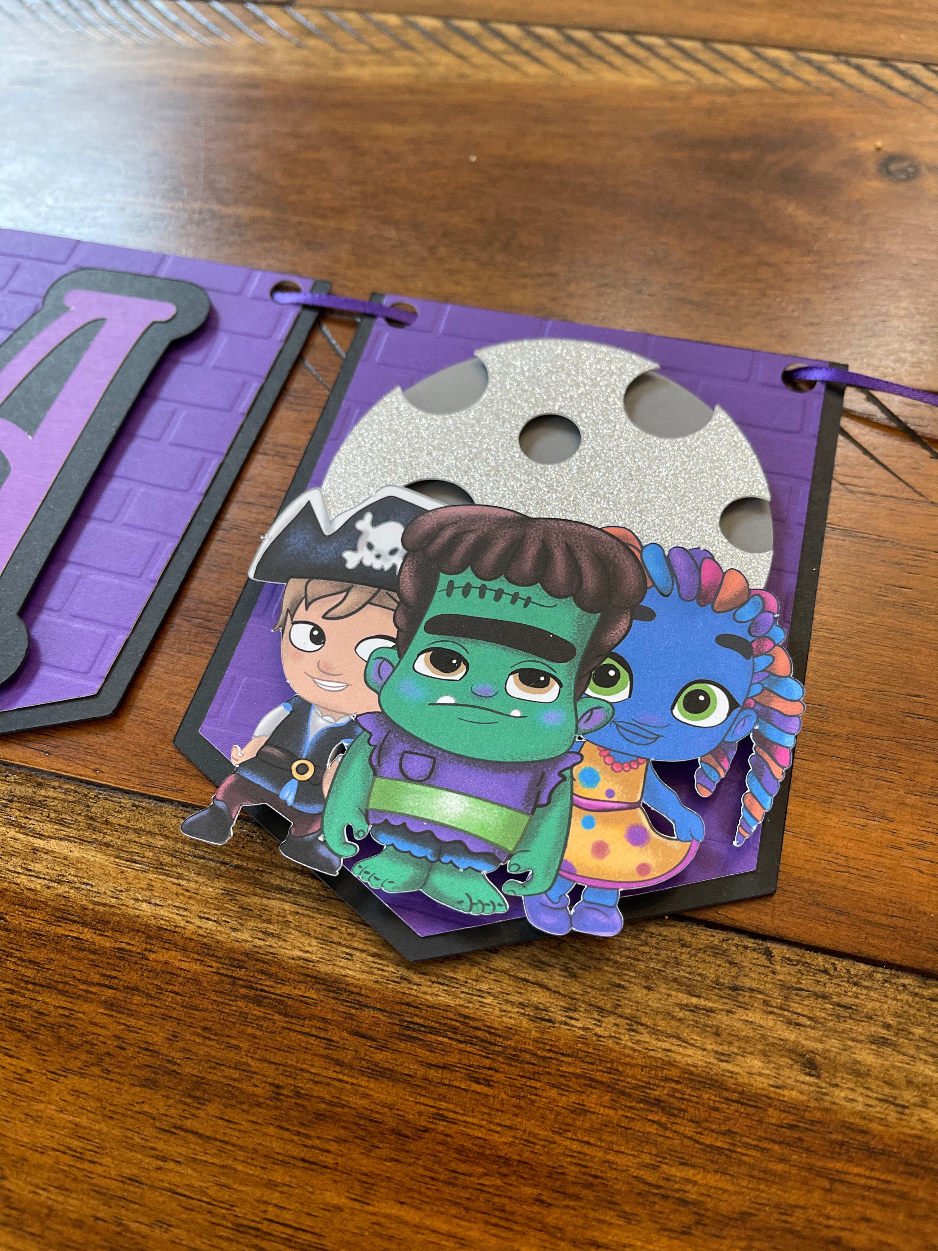 super monsters birthday banner