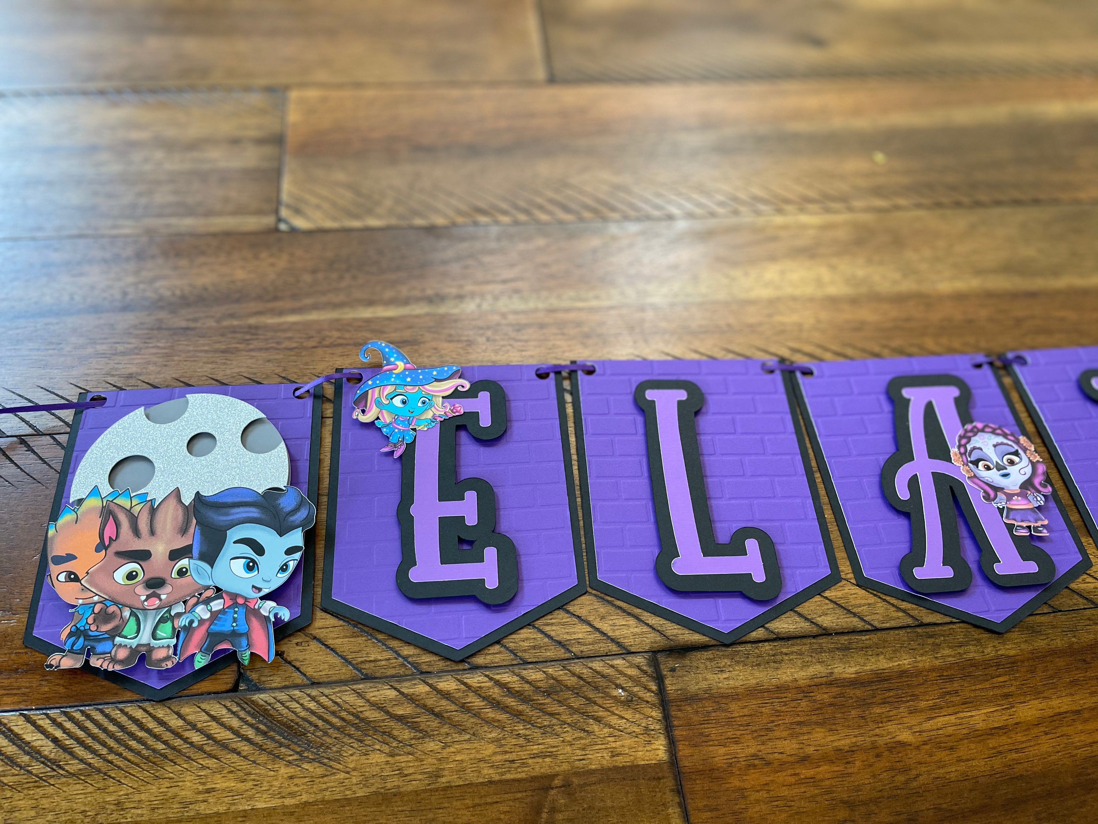 super monsters birthday banner